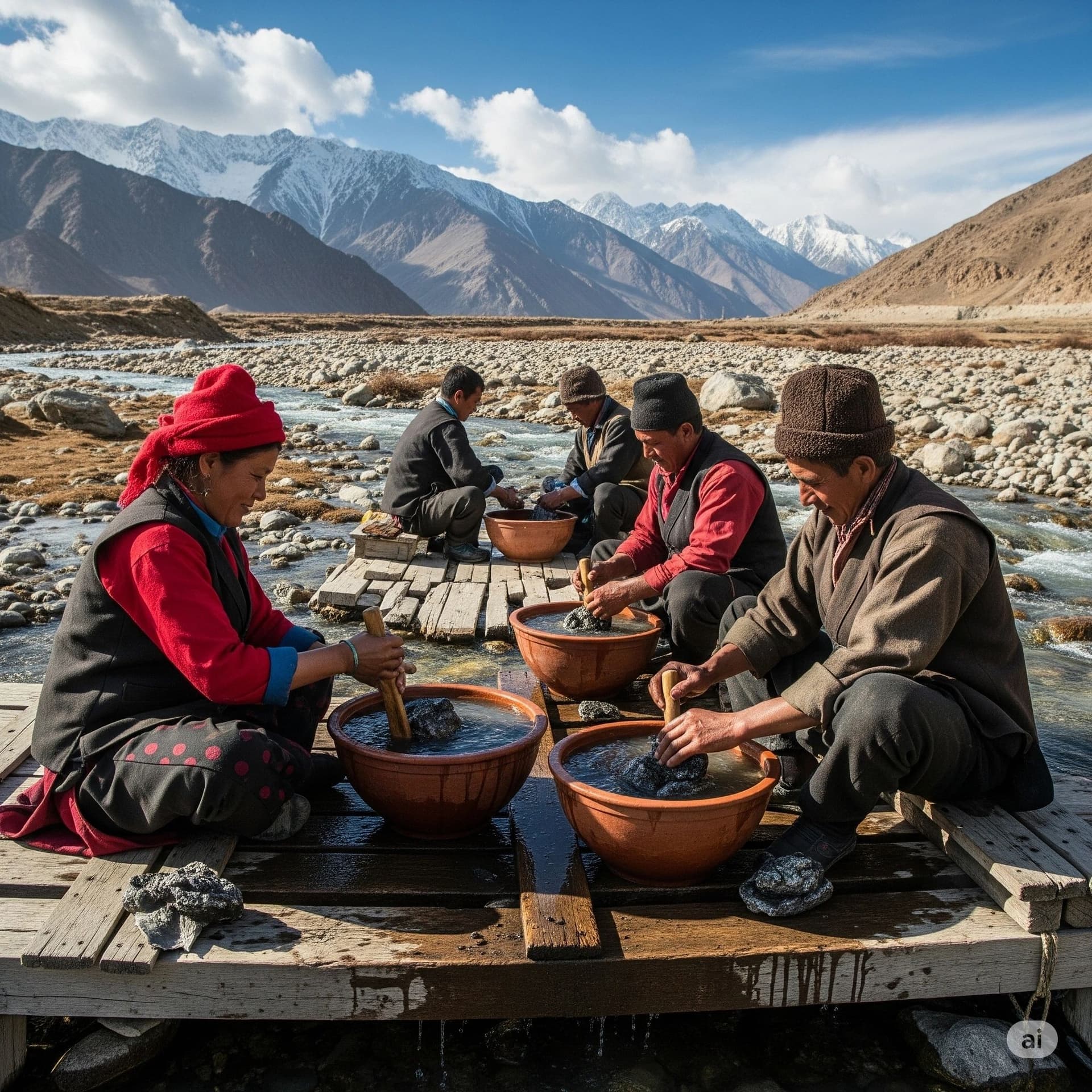 Bulk Shilajit harvest from Ladakh